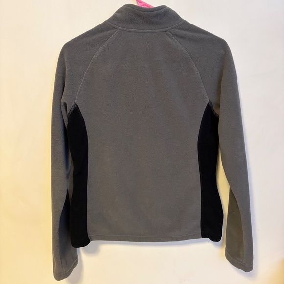 Merona Full Zip Fleece Lightweight Jacket Coat Pockets Grey Black Womens Size XS - Picture 2 of 3